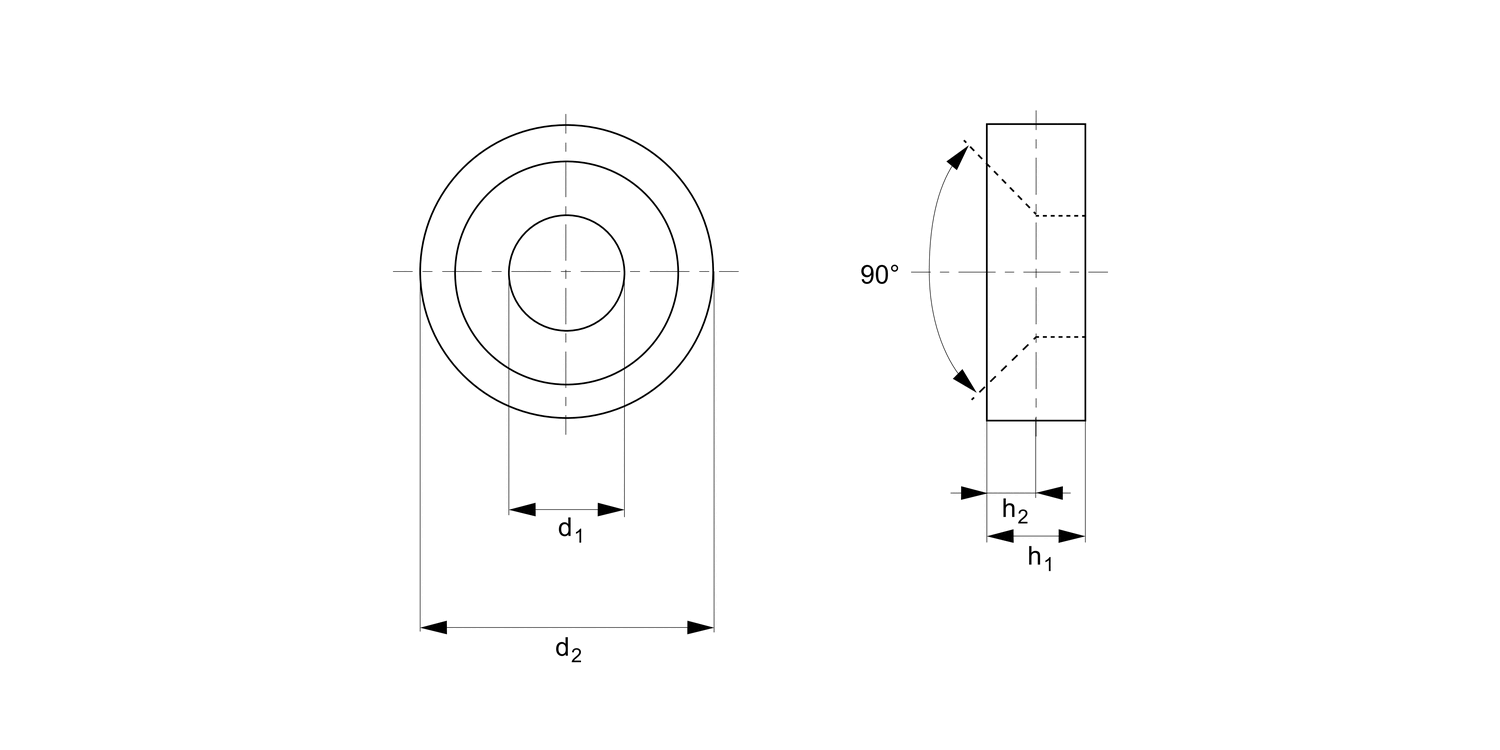 P0341.A2 Solid Countersunk Washers