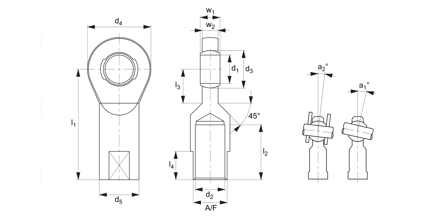 R3554 Heavy-Duty Rod Ends - Female