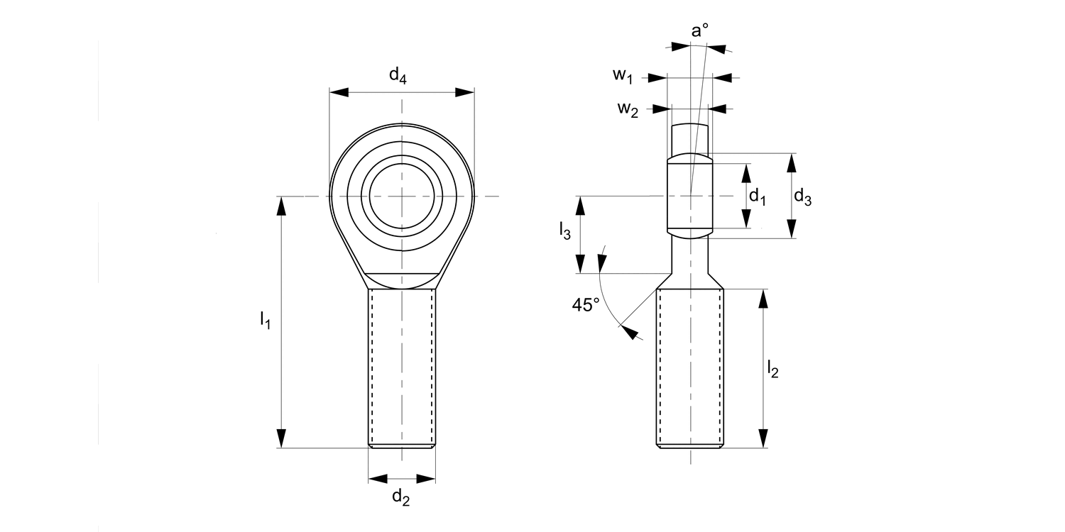R3573 Low Cost Rod End - Male