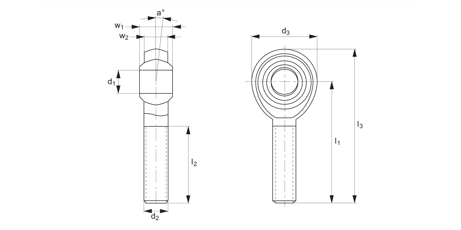 R3571 Low Cost Rod End - Male
