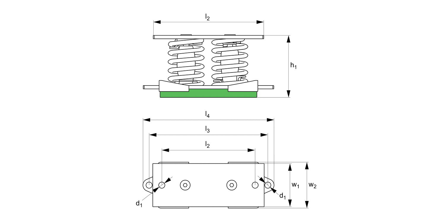 P2453 Spring Vibration Damper two spring
