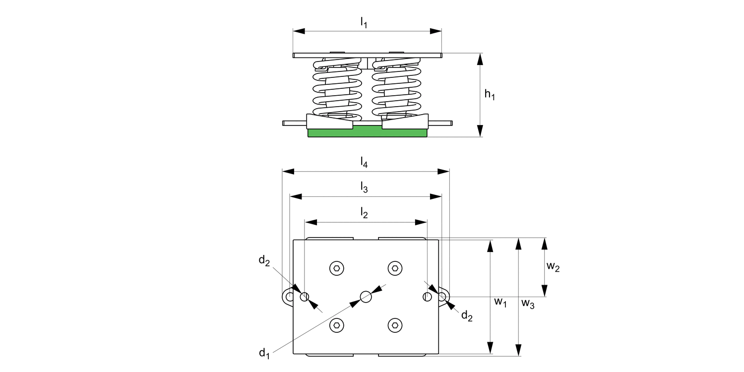 P2455 Spring Vibration Damper four spring