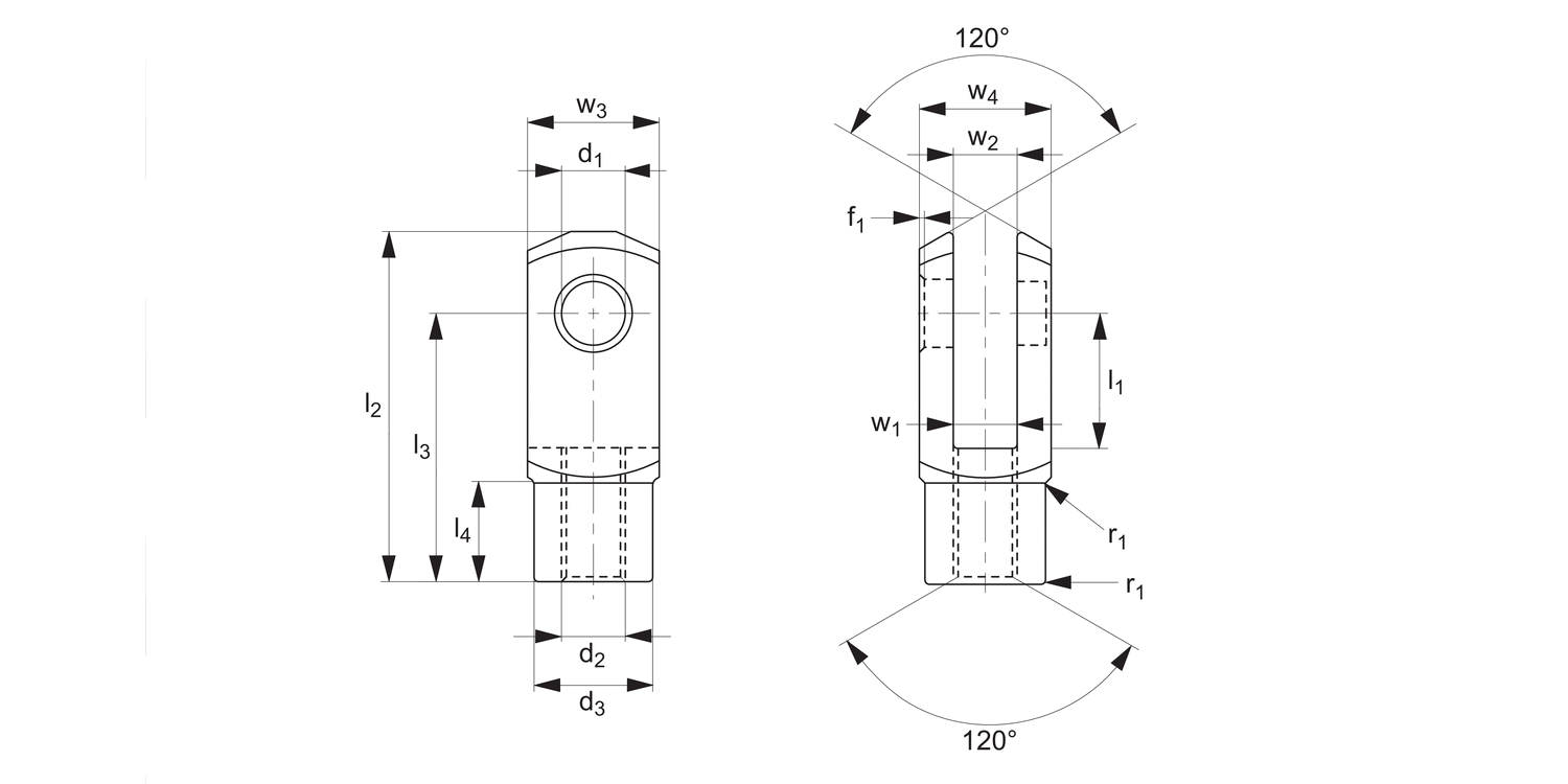 R3406 Stainless Clevis Joints with Pin