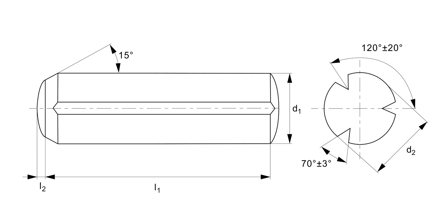 P1209 Stainless Grooved Pins