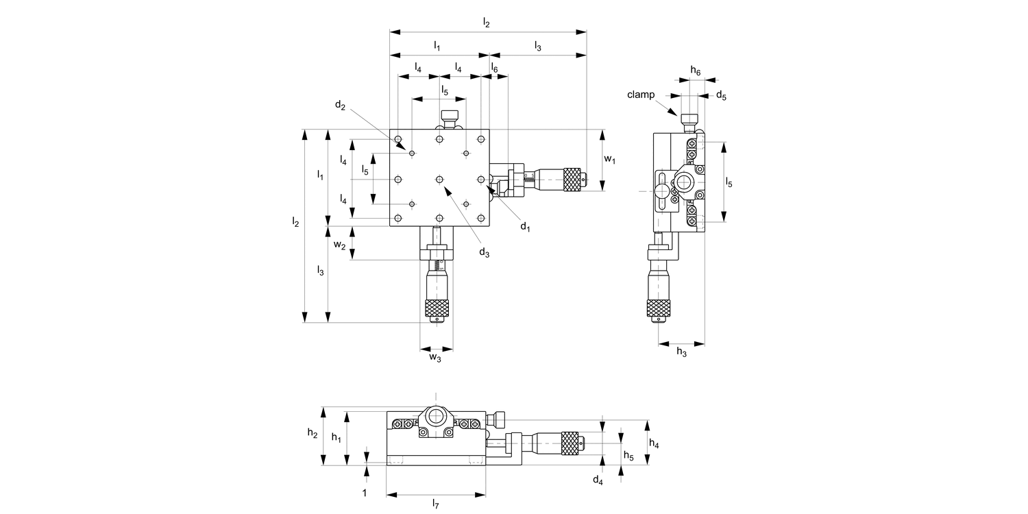 L3121 Stainless Micrometer XY Stages
