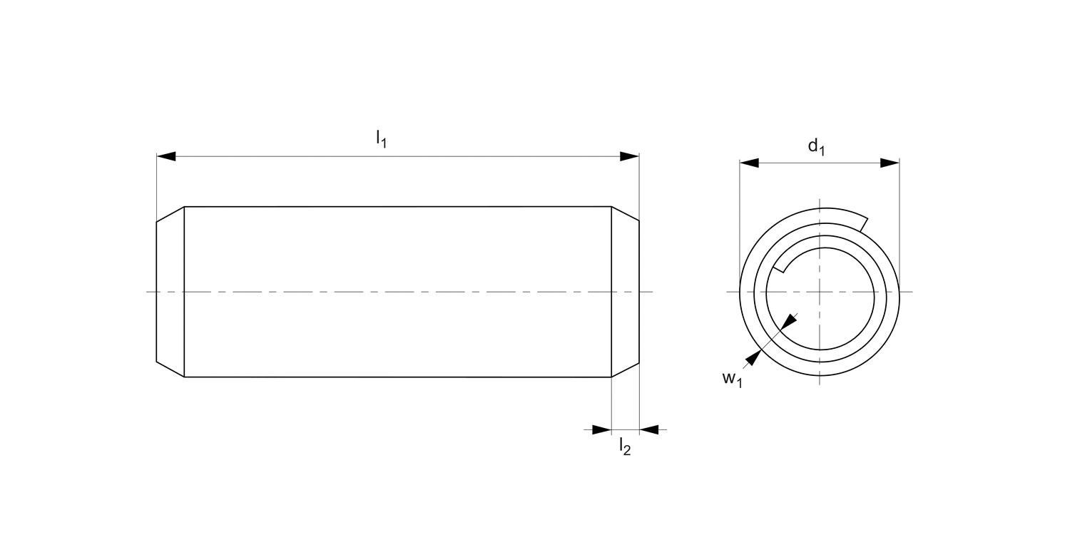 P1234 Stainless Spiral Spring Pins