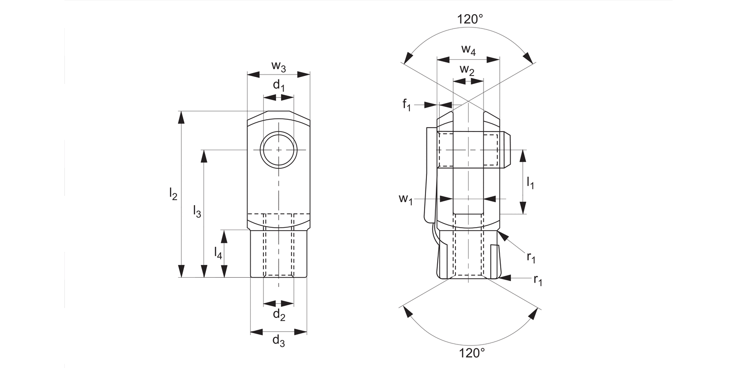 R3387 Steel Clevis Joints with Retention Clips