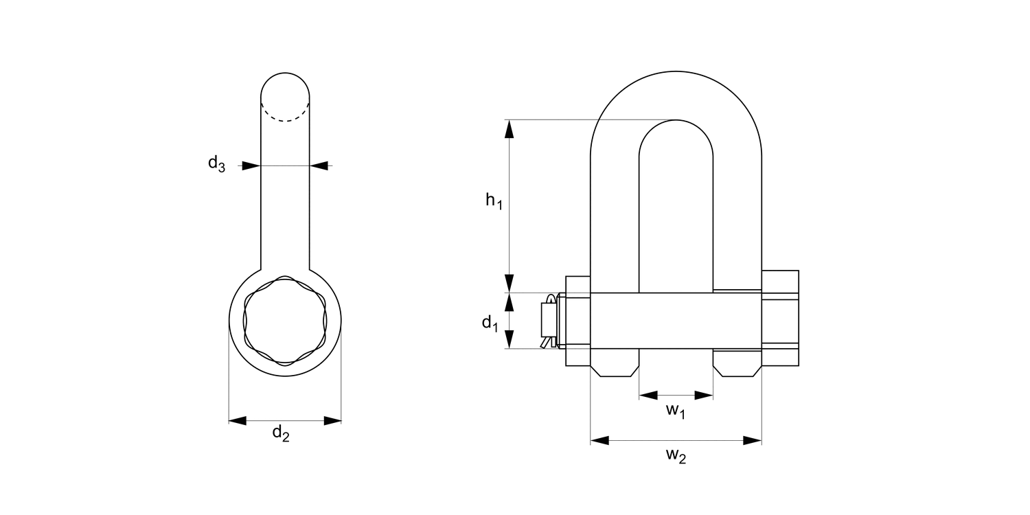 P4098 High-tensile Steel D Shackles