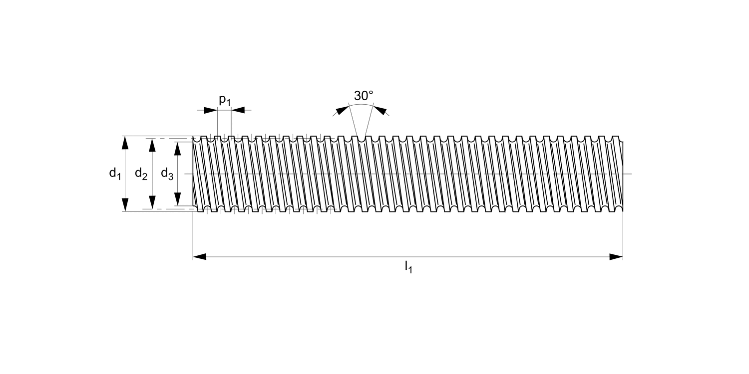 L1320 Steel Lead Screws