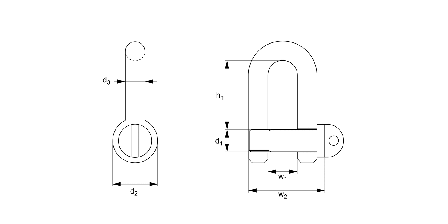 P4081 Steel Shackles