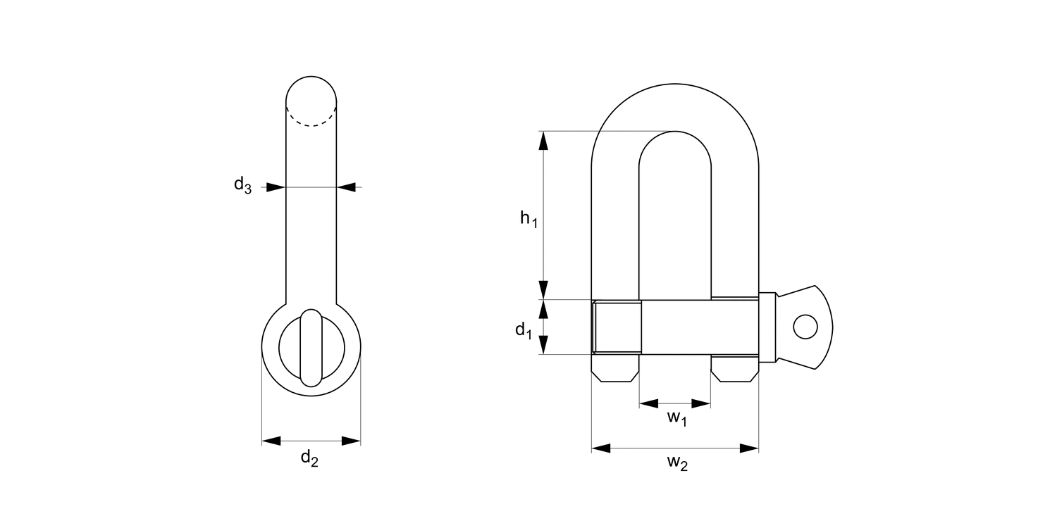 P4096 High-tensile Steel Shackles