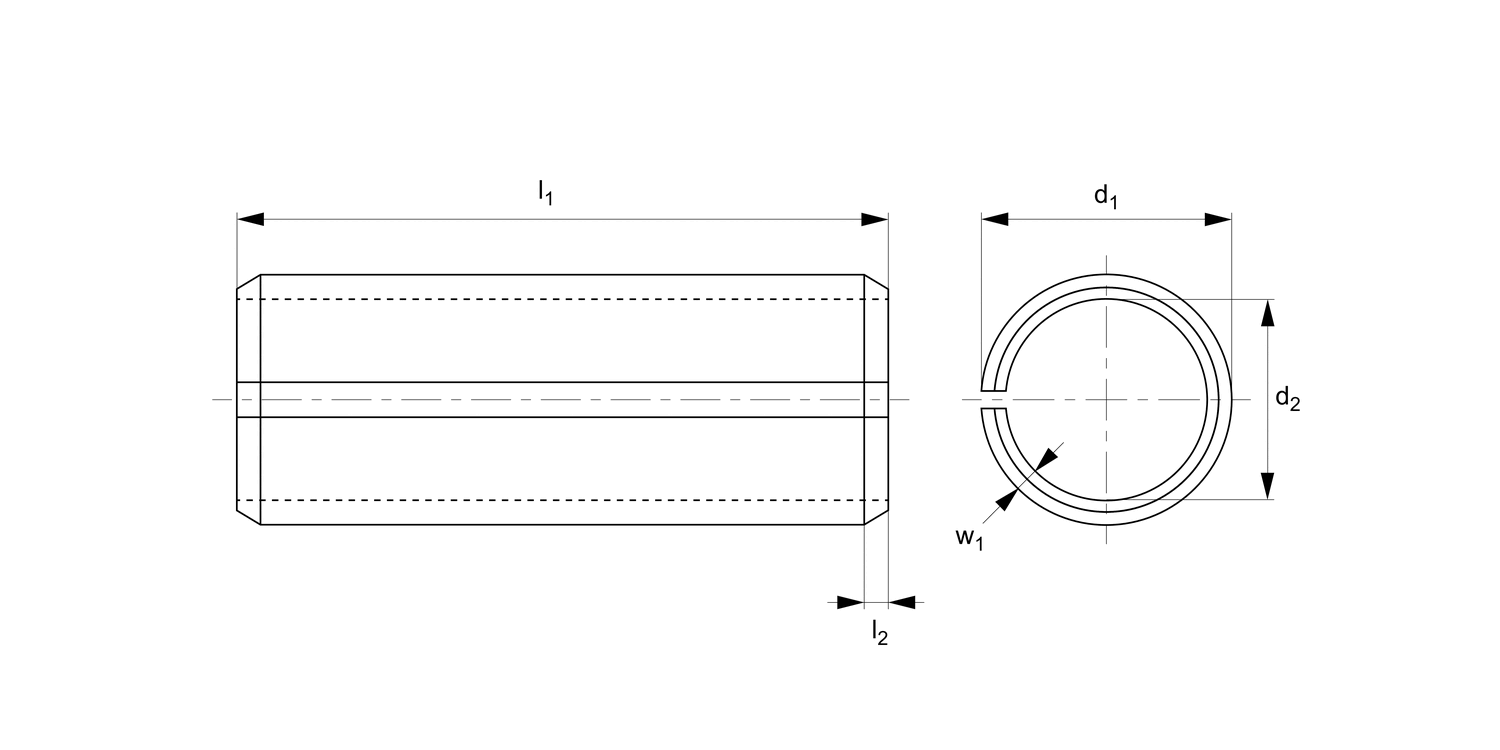 P1230 Steel Slotted Pins