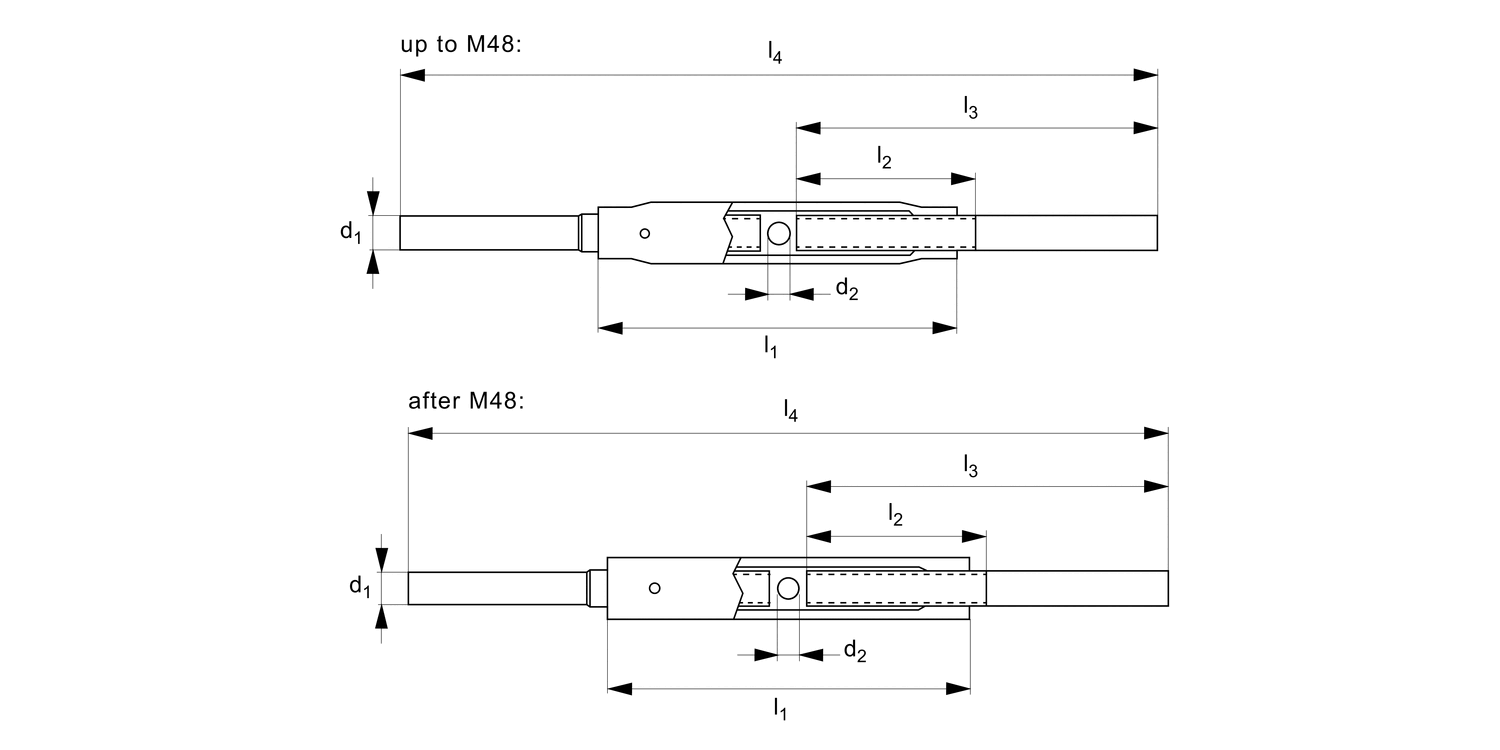 R3804 Stud End Pipe Body Turnbuckles