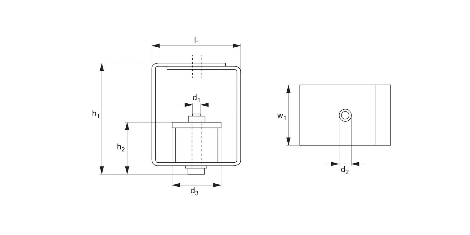 P2553 Acoustic Suspension Hanger without nut