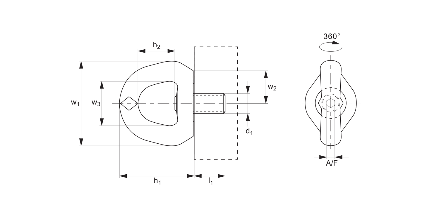 P4002 Swivel Eye Bolts Male