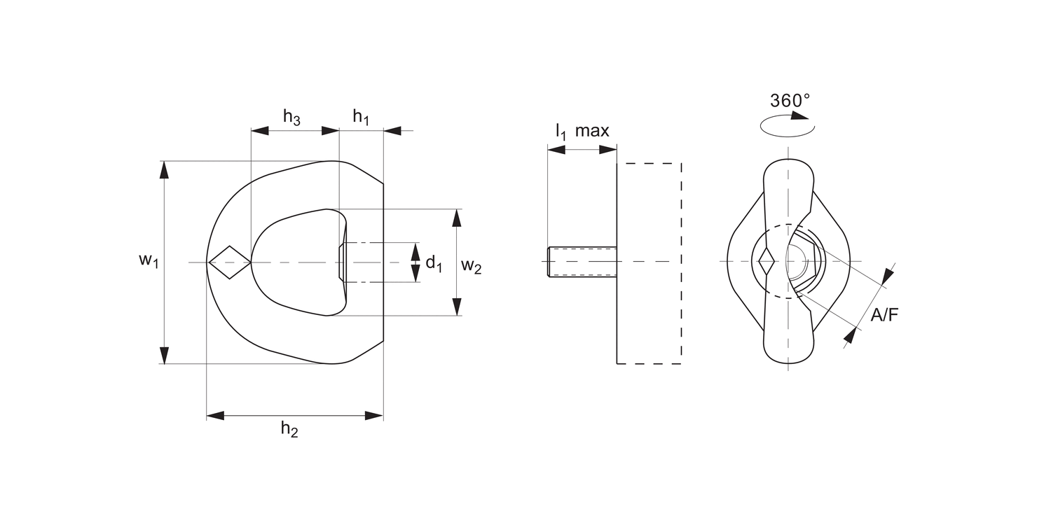 P4004 Swivel Eye Nuts Female