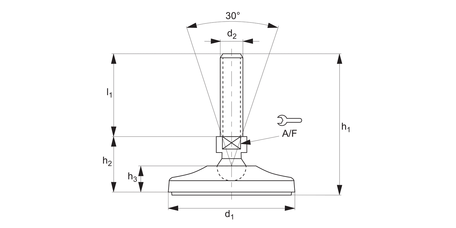P2207 Steel Levelling Feet