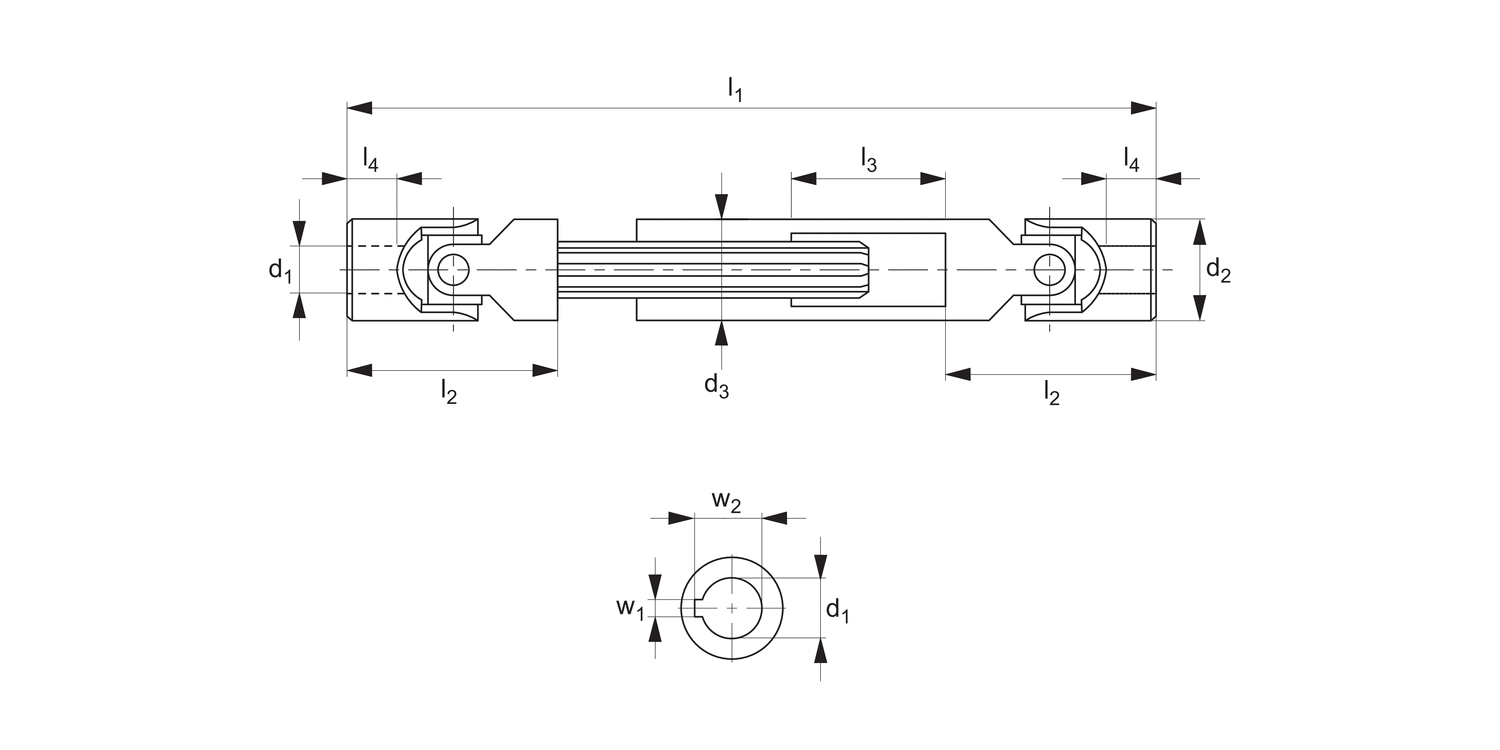 R3680 Telescopic Universal Joints