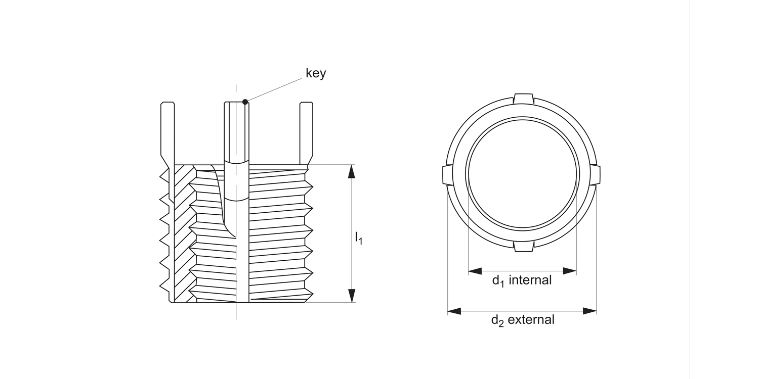 P0083.1 Threaded Insert - Metric