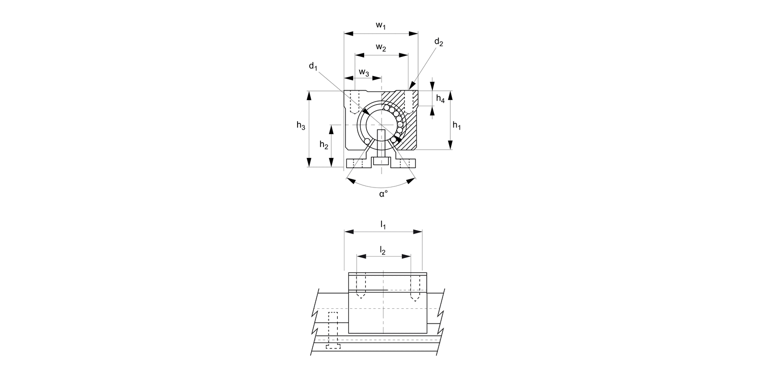 L1753 Stainless Unflanged Carriages