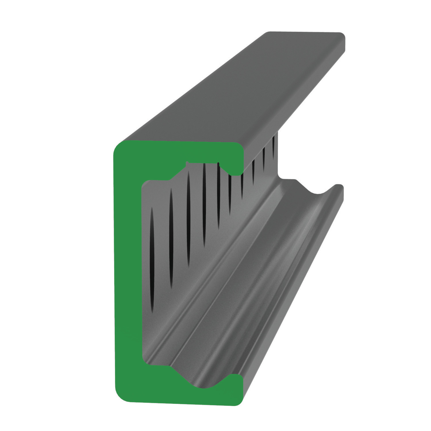 Very Heavy Duty K Rail Very heavy duty compact K-rails with counterbored holes.