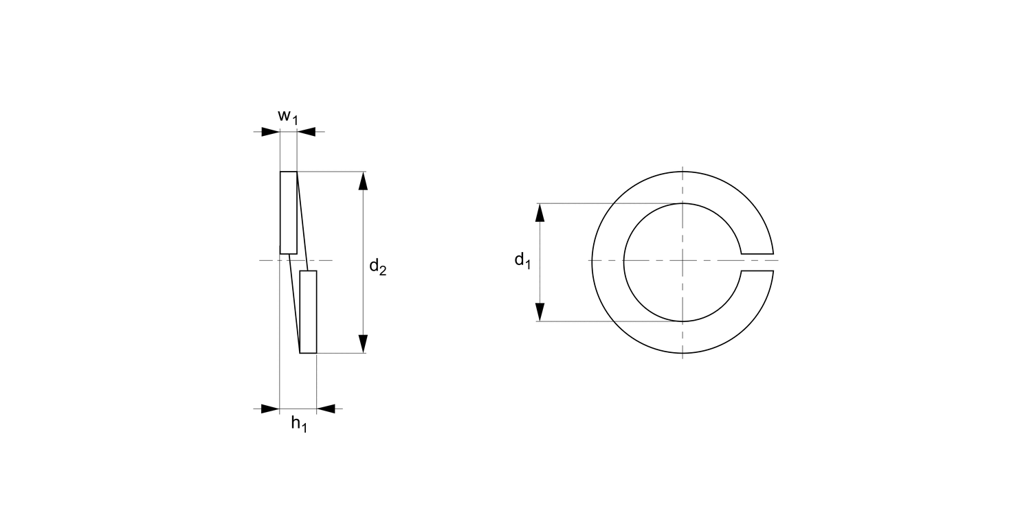 P0370.ZP Spring Washers Rectangular Section