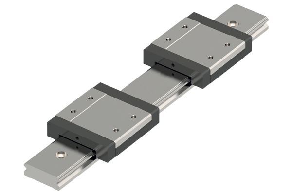 Wide miniature linear rail with carriage