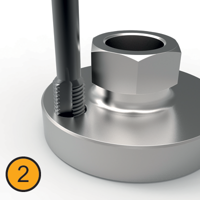 Threaded insert install option 2