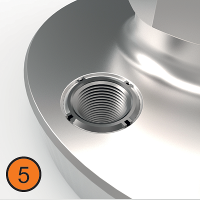 Threaded inserts install option 5